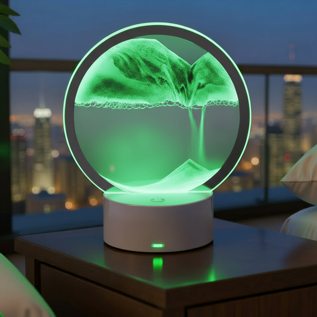 3D Quicksand Hourglass LED Lamp