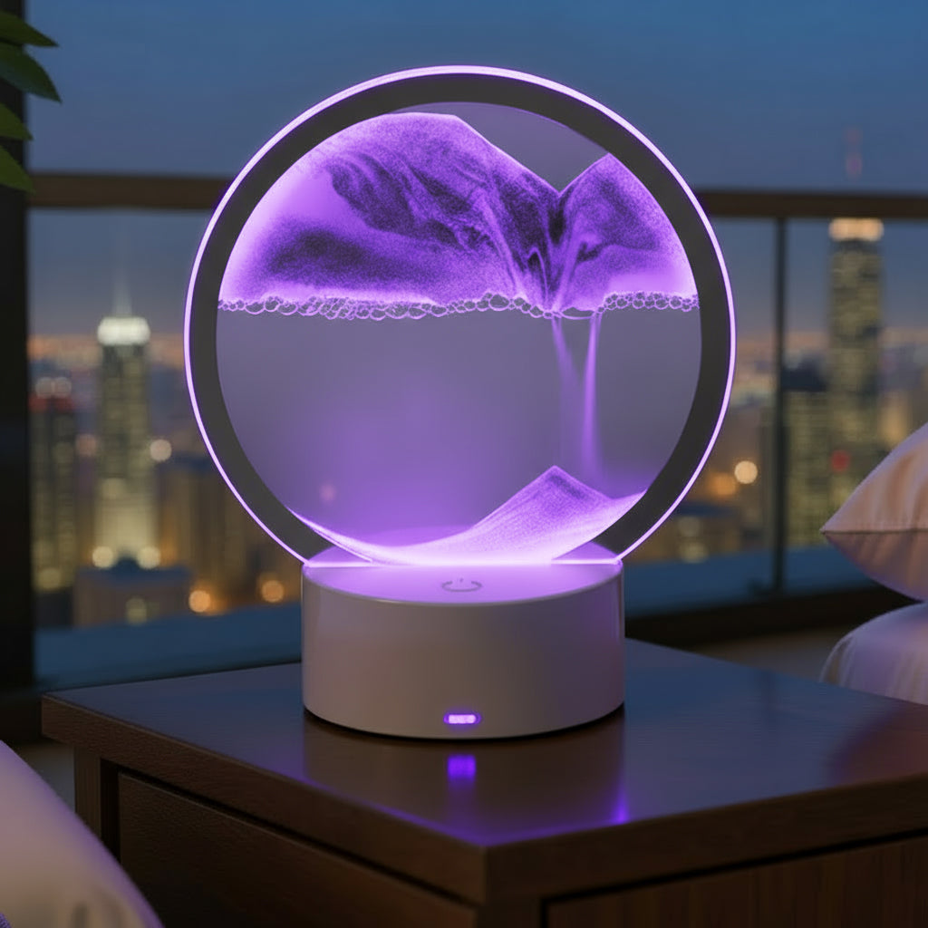3D Quicksand Hourglass LED Lamp