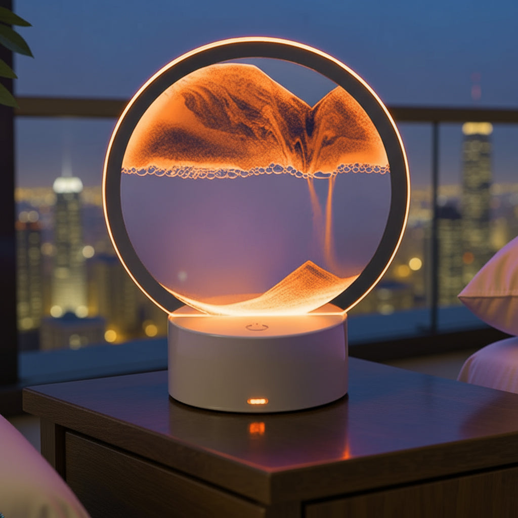 3D Quicksand Hourglass LED Lamp