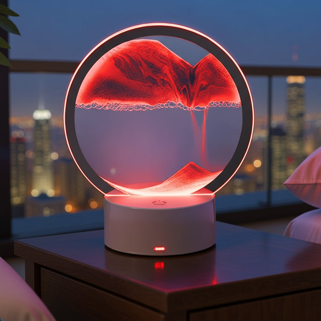 3D Quicksand Hourglass LED Lamp