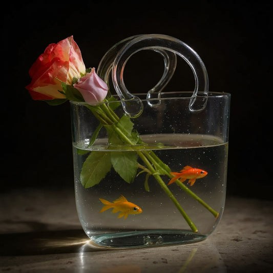 CrystalClear Handbag Glass Vase
