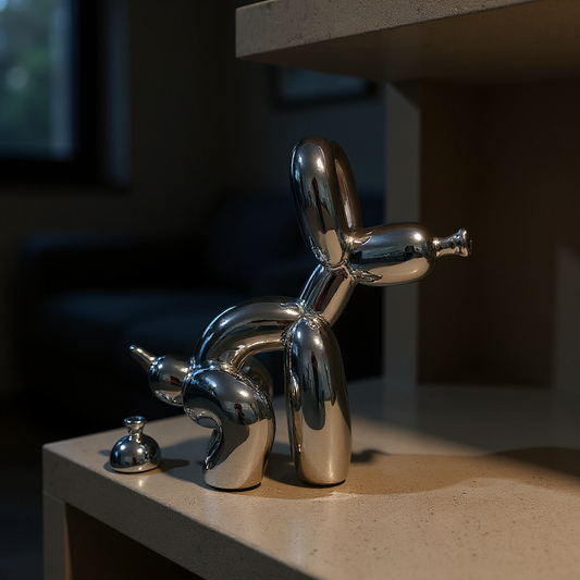 Squat Balloon Dog Decorative Statue