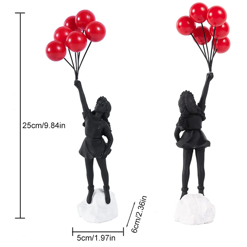 Serenity Balloon Girl Resin Ornament