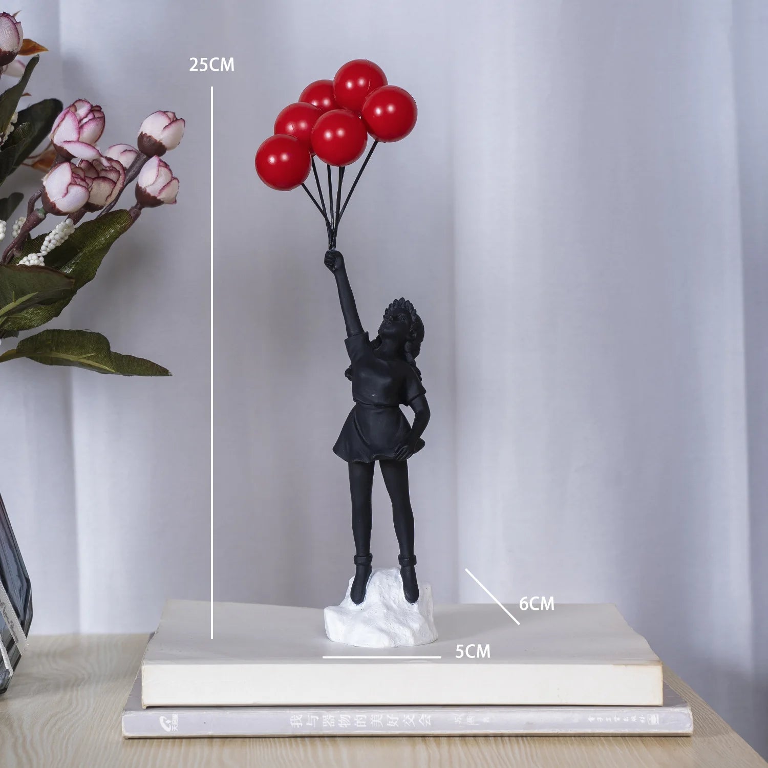 Serenity Balloon Girl Resin Ornament