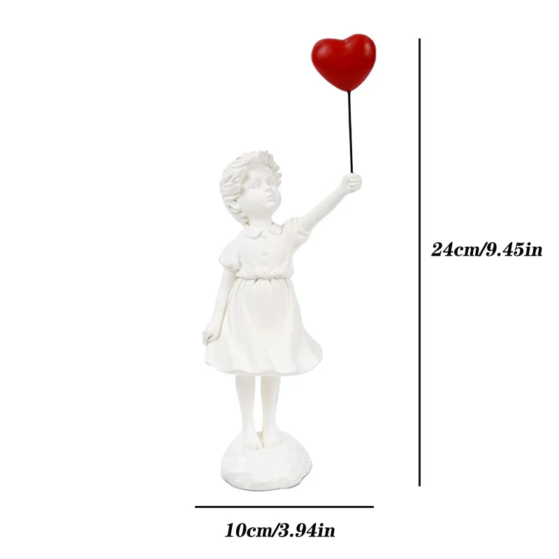 Serenity Balloon Girl Resin Ornament