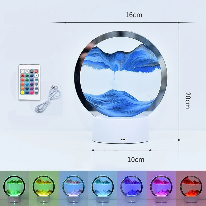 3D Quicksand Hourglass LED Lamp