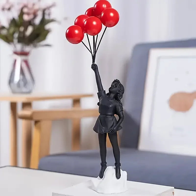 Serenity Balloon Girl Resin Ornament
