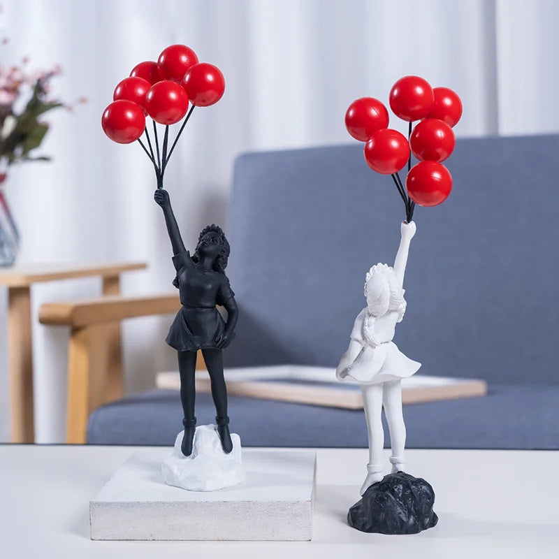 Serenity Balloon Girl Resin Ornament